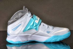 lebron shoes blue and white